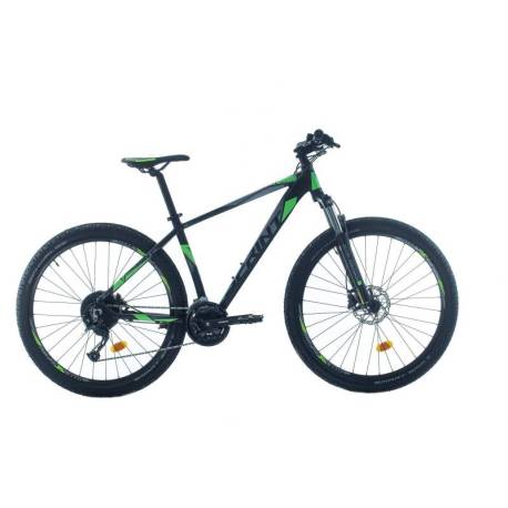 Bicicleta MTB-HT SPRINT Maverick Pro 27.5, negru mat/verde, cadru 40 cm