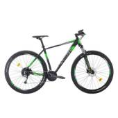 Bicicleta MTB-HT SPRINT Maverick Pro 29, negru mat/verde, cadru 440 mm