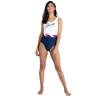 Costum baie dama SPEEDO Heritage Shoreline U Back bleumarin alb, 32