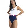 Costum baie dama SPEEDO Heritage Shoreline U Back bleumarin alb, 32