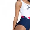 Costum baie dama SPEEDO Heritage Shoreline U Back bleumarin alb, 32