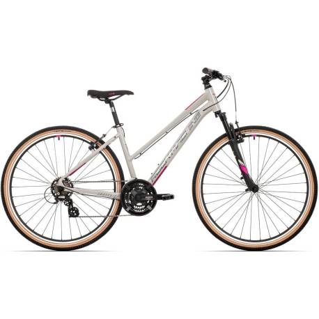 Bicicleta MTB-HT ROCK MACHINE Crossride 100 Lady 29'' - Gri/Roz, L-19