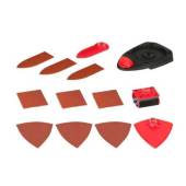 Set de accesorii FOX SKIL 2610Z06594, o placa de baza si 9 foi de slefuire