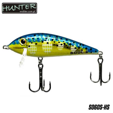 Vobler HUNTER Soul 6cm, 8g, Sinking, culoare Hot Steel