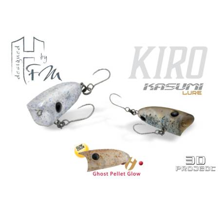 Popper KERAKLES Kiro 27, 2.7cm, 1.6g, culoare Ghost Pellet Glow