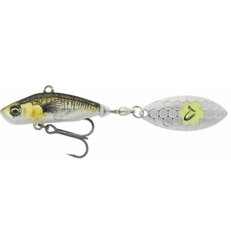 Spinner bait SAVAGE GEAR 3D Sticklebait Tailspin 6.5cm, 9g, culoare Green Silver Ayu