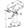 Piedestal scaun barca cu baza si suport pivotant OSCULATI, inaltime 45.7cm