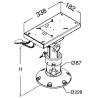 Piedestal scaun barca cu suport pivotant OSCULATI, inaltime 34-47cm