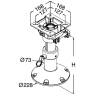 Piedestal scaun barca cu suport pivotant OSCULATI, inaltime 43-63cm