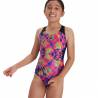 Costum inot fete - SPEEDO Digital Placement, negru/roz, 9-10