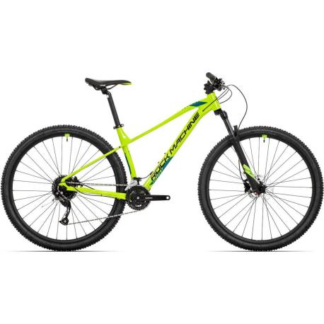 Bicicleta MBT-HT ROCK MACHINE Torrent 20-29 29'' - Galben Fluo/Negru/Albastru Petrol, L-19