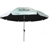 Umbrela plaja Maui&Sons XL 220 cm, UPF50+, Argintiu/Negru