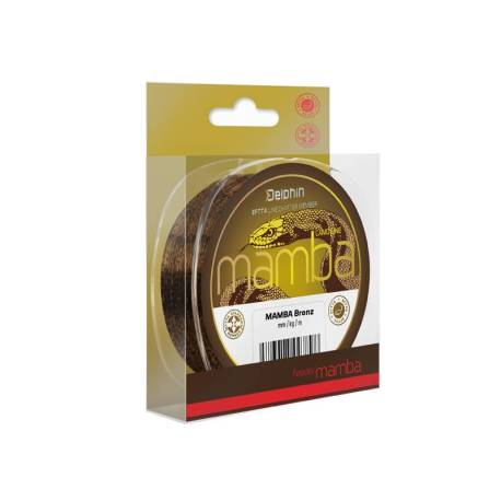 Fir monofilament DELPHIN Mamba Feeder Bronz 0.16mm 2.5kg 200m