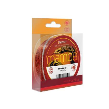 Fir monofilament DELPHIN Mamba Feeder Fire 0.16mm 2.5kg 200m