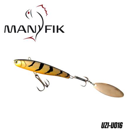 Spinnertail MANYFIK Uzi 21g 9cm culoare U16 Gold Perch