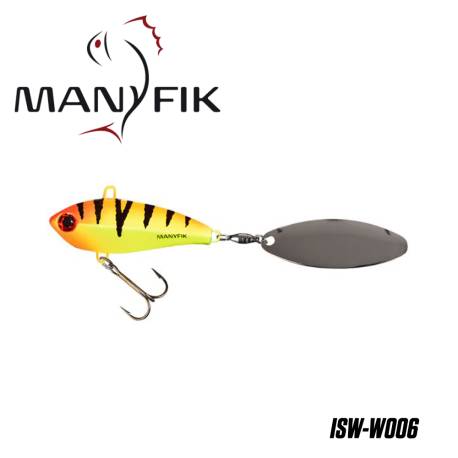 Spinnertail MANYFIK IWO SW 23g 5.5cm culoare W006 Fluo Perch