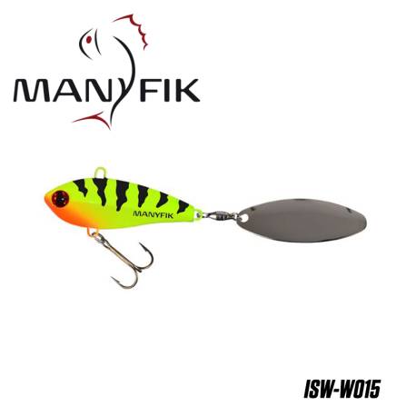 Spinnertail MANYFIK IWO SW 23g 5.5cm culoare W015 Green Tiger