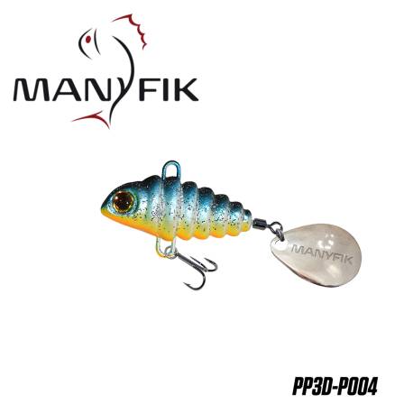 Spinnertail MANYFIK PePe 3D 12g 2.7cm culoare P004 Blue