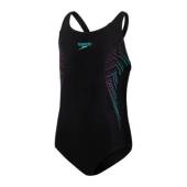 Costum inot fete SPEEDO Plastisol negru roz, marimea 26