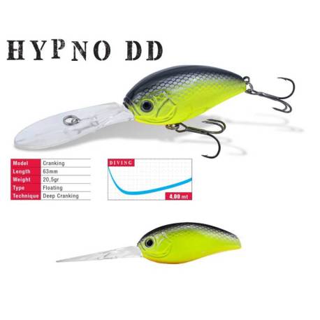 Vobler HERAKLES HYPNO-DD F 6.3cm, 20.5g, Chartreuse Black Back