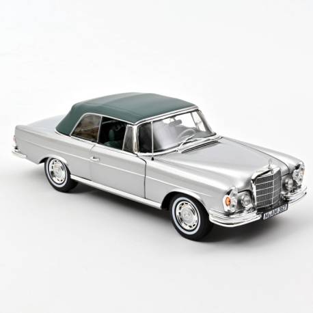 Macheta auto MERCEDES-Benz 280 SE Cabriolet (W108) (1969) 1:18 argintiu metalizat