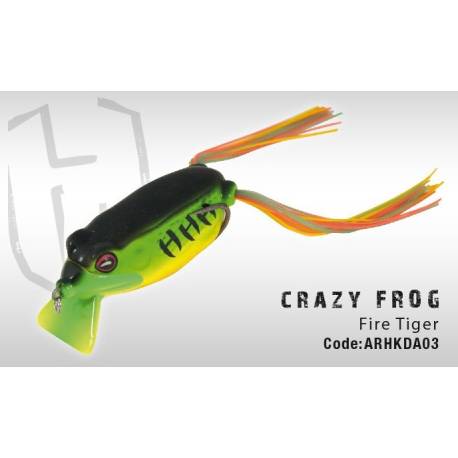 Broasca HERAKLES Crazy Frog 7cm, 13g, culoare Fire Tiger, 5buc/plic