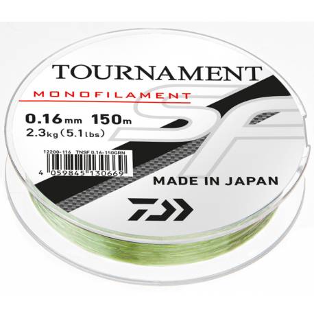 Fir monofilament DAIWA TOURNAMENT SF, 0.26mm, 5.7kg, 300m, GREEN