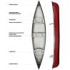 Canoe pescuit PELICAN Explorer 14.6 DLX Burgundy, 4.55m, 3 persoane