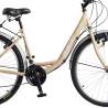 Bicicleta city RICH R2632A, roti 26", cadru crem cu design gri/verde