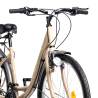 Bicicleta city RICH R2632A, roti 26", cadru crem cu design gri/verde