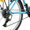 Bicicleta city RICH R2432A, roti 24", cadru bleu cu design alb