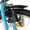 Bicicleta city RICH R2432A, roti 24", cadru bleu cu design alb