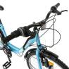 Bicicleta city RICH R2432A, roti 24", cadru bleu cu design alb