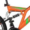 Bicicleta MTB-FS RICH R2449A roti 24", cadru portocaliu cu design negru.