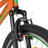 Bicicleta MTB-FS RICH R2449A roti 24", cadru portocaliu cu design negru.