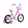 Bicicleta fete 3-5 ani CHIPMUNK CMO1402C, roti 14", roz/alb