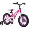 Bicicleta fete 4-6 ani GALAXY G1602C, roti 16", roz/alb