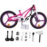 Bicicleta fete 4-6 ani GALAXY G1602C, roti 16", roz/alb