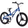 Bicicleta copii 5-7 ani GALAXY G1801C, roti 18", albastru/alb