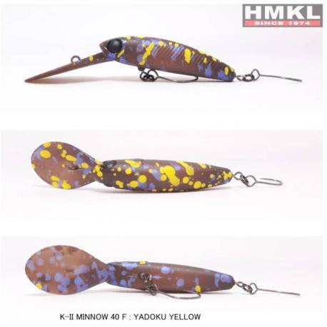 Vobler HMKL K-II Minnow 40F 4cm, 2.2g, culoare Yadoku Yellow