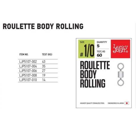 Vartej LUCKY JOHN Roulette Body Rolling, Marime 010, 10buc/plic