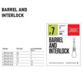 Agrafa cu vartej LUCKY JOHN Barrel and Interlock, Nr.010, 7buc/plic