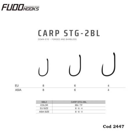 Carlige FUDO Carp STG-2BL TF, Nr.6, 8buc/plic