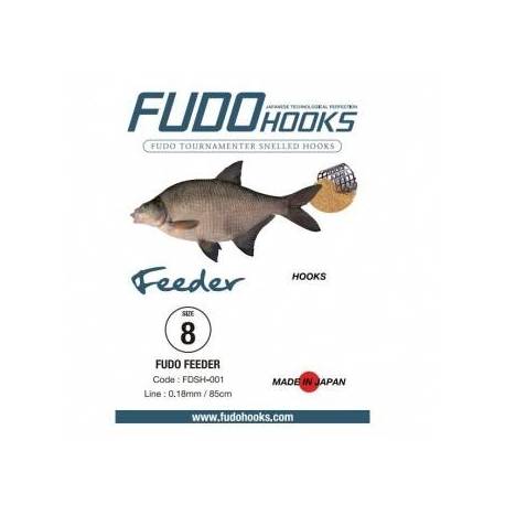 Carlige legate FUDO Feeder BN, Nr.8, 85cm, 10buc/plic