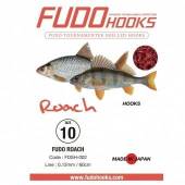 Carlige legate FUDO Roach BN, Nr.8, 60cm, 10buc/plic