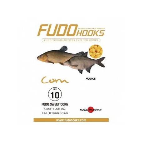 Carlige legate FUDO Sweet Corn Gold, Nr.6, 70cm, 10buc/plic