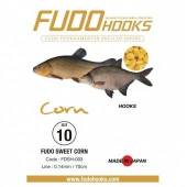 Carlige legate FUDO Sweet Corn Gold, Nr.8, 70cm, 10buc/plic