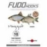 Carlige legate FUDO Maggot BN, Nr.7, 50cm, 10buc/plic