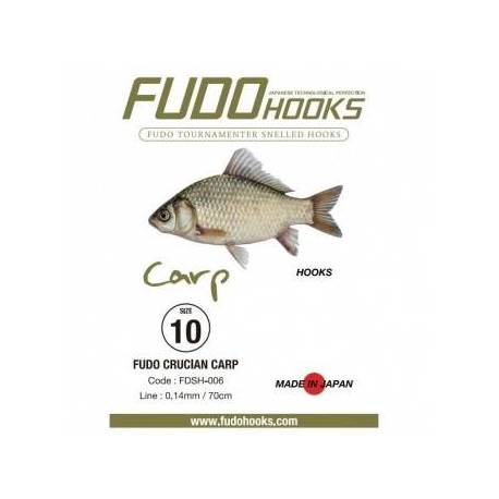 Carlige legate FUDO Crucian Carp BN, Nr.10, 70cm, 10buc/plic