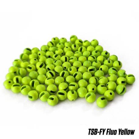 Bile FUDO Tungsten Slotted Beads 2.8mm, Fluo Yellow